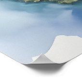 Cancun Aquarell Poster (Ecke)