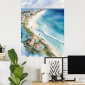 Cancun Aquarell Poster (Heimbüro)