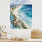 Cancun Aquarell Poster (Küche)