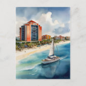 Cancun Aquarell Postkarte (Vorderseite)