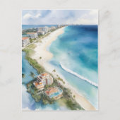 Cancun Aquarell Postkarte (Vorderseite)