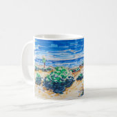 Cancun Beach farbenfroh und frisch Kaffeetasse (Vorderseite Links)