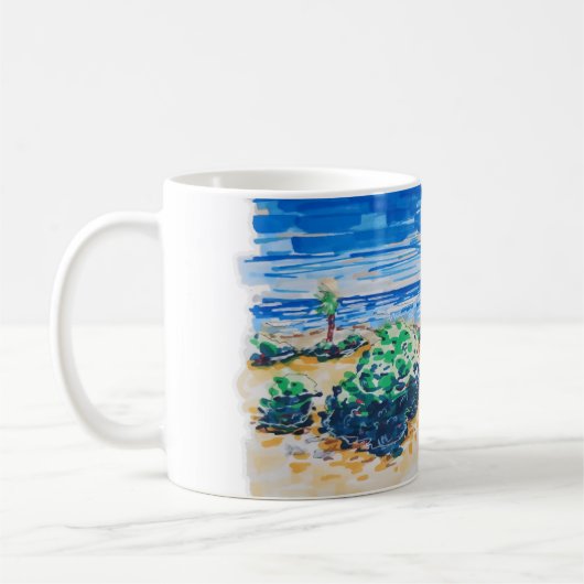 Cancun Beach farbenfroh und frisch Kaffeetasse (Links)