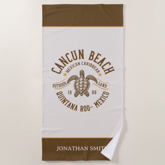 Cancun Beach Mexico | Paradise Mexican Beach Strandtuch (Vorderseite)