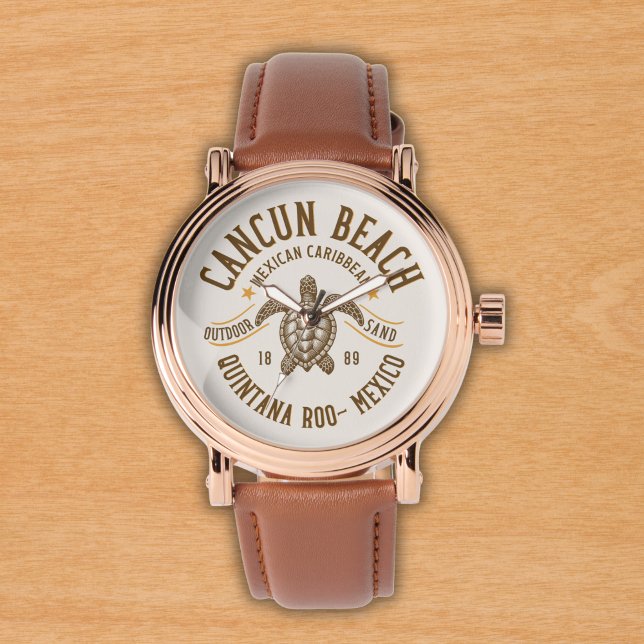 Cancun Beach Mexico | Paradise Mexican Caribbean Armbanduhr (Von Creator hochgeladen)