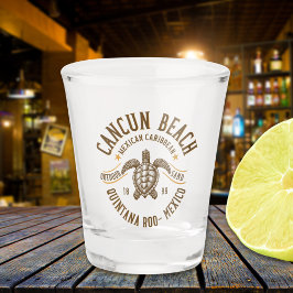 Cancun Beach Mexico | Paradise Mexican Caribbean Schnapsglas