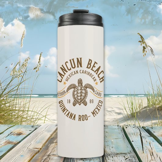 Cancun Beach Mexico | Paradise Mexican Caribbean Thermosbecher