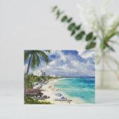 Cancun Beach Mexico Postkarte (Stehend Vorderseite)