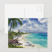 Cancun Beach Mexico Postkarte (Vorne/Hinten)