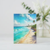 Cancun Beach Mexico Postkarte (Stehend Vorderseite)
