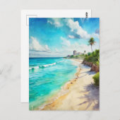 Cancun Beach Mexico Postkarte (Vorne/Hinten)