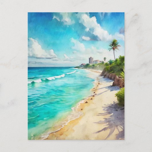 Cancun Beach Mexico Postkarte (Vorderseite)