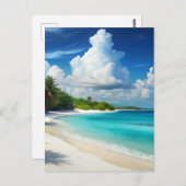 Cancun Beach Mexico Vintage Travel Postkarte (Vorne/Hinten)