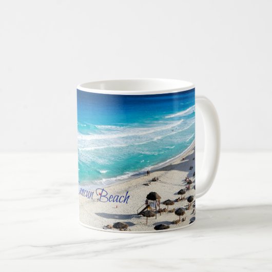 Cancun Beach, Mexiko Kaffeetasse (VorderseiteRechts)