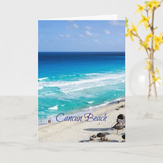 Cancun Beach, Mexiko Karte (Gelbe Blume)
