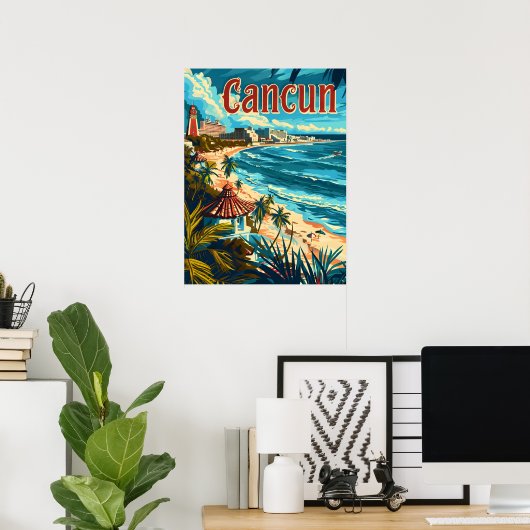 Cancun Beach Poster (Heimbüro)
