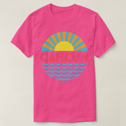 Cancun Beach Sun and Waves T-Shirt (Design vorne)