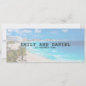 Cancun Beach Zielort Boarding Pass Wedding Einladung (Rückseite)