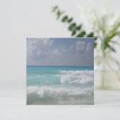 Cancun bewegt Einladung wellenartig (Stehend Vorderseite)