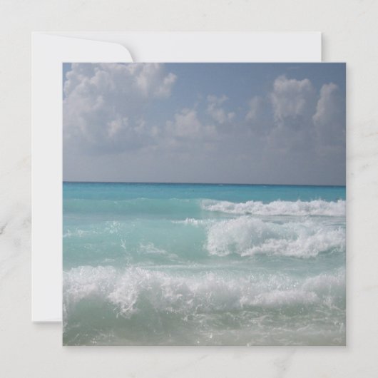 Cancun bewegt Einladung wellenartig (Vorderseite)