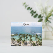 Cancun Caribbean Ocean Vacation Postcard Postkarte (Stehend Vorderseite)