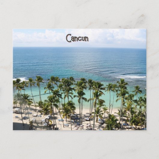 Cancun Caribbean Ocean Vacation Postcard Postkarte (Vorderseite)