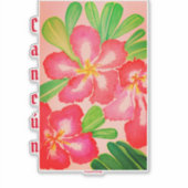 Cancún Desert Rose Souvenir Aufkleber (Vorderseite)