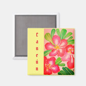 Cancún Desert Rose Souvenir Magnet (Vorderseite/Rückseite)