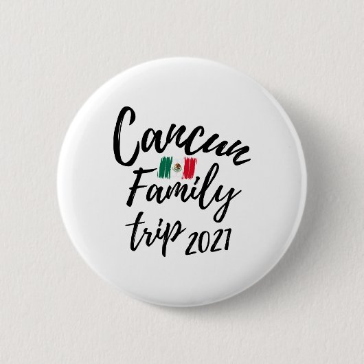 Cancun-Familienreise Mexiko-Urlaub Design Button (Vorderseite)