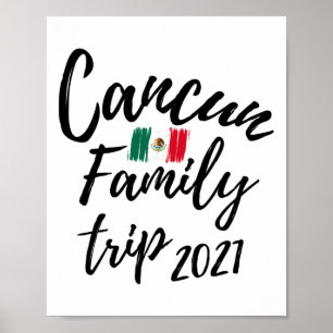 Cancun-Familienreise Mexiko Urlaub Design  Poster
