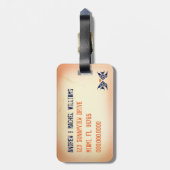 CANCUN-Gepäckmarke Gepäckanhänger (Rückseite vertikal)