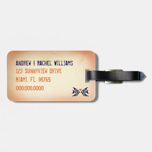 CANCUN-Gepäckmarke Gepäckanhänger (Rückseite horizontal)