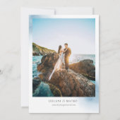 Cancun Hochzeit in Urlaubsort Einladung (Rückseite)