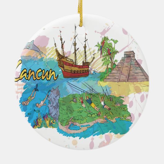 Cancun Keramik Ornament (Hinten)