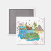 Cancun Magnet (Vorderseite/Rückseite)