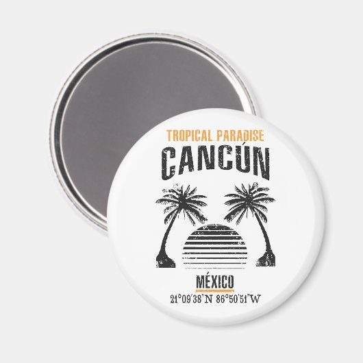 Cancún Magnet (Vorderseite/Rückseite)