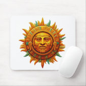Cancun Mayan Mask Mexico Travel Mousepad (Mit Mouse)