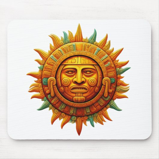 Cancun Mayan Mask Mexico Travel Mousepad (Vorne)