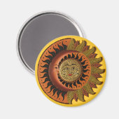 Cancun Mayan Moon und Sun Magnet (Vorderseite/Rückseite)