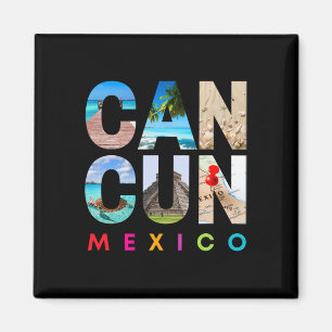 Cancun Mexico 2025 Ferien Beach Matching Family Magnet