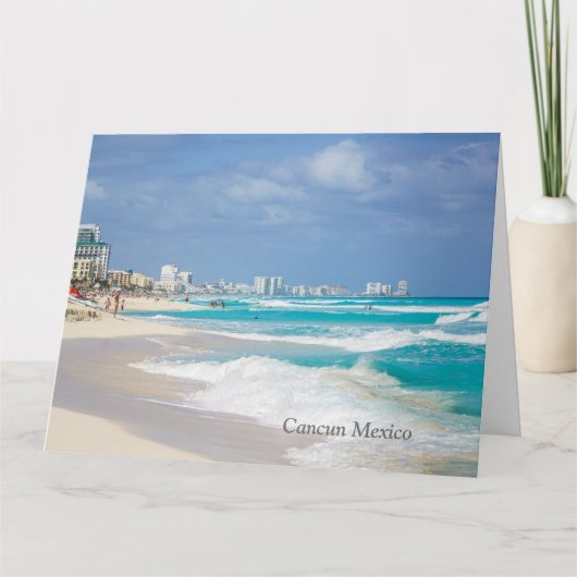 Cancun Mexico Beach Faltkarte Karte (Vorderseite)