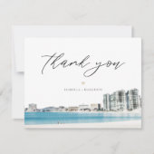 CANCUN Mexico Beach Hochzeit Foto Danke Karte (Vorderseite)