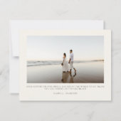 CANCUN Mexico Beach Hochzeit Foto Danke Karte (Rückseite)