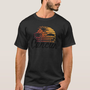 Cancun Mexico Beach Palm Tree Party Zielort Gi T-Shirt