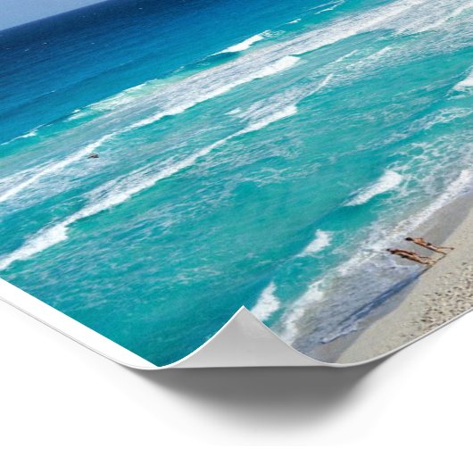 Cancun, Mexico Beach Poster (Ecke)