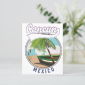 Cancun Mexico Beach Reiselogo (Stehend Vorderseite)