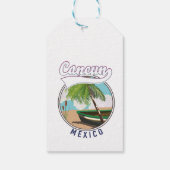 Cancun Mexico Beach Reiselogo Geschenkanhänger (Rückseite)