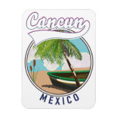 Cancun Mexico Beach Reiselogo Magnet (Vertikal)