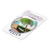 Cancun Mexico Beach Reiselogo Magnet (Linke Seite)