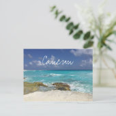 Cancun Mexico Beach Rocky Ocean Waves Postkarte (Stehend Vorderseite)